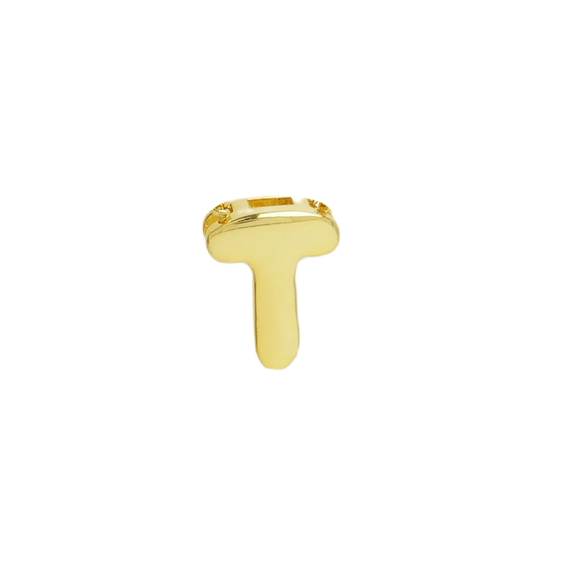 18k Brass Smooth Surface Bubble DIY Combination Name Bracelet Letter Accessories