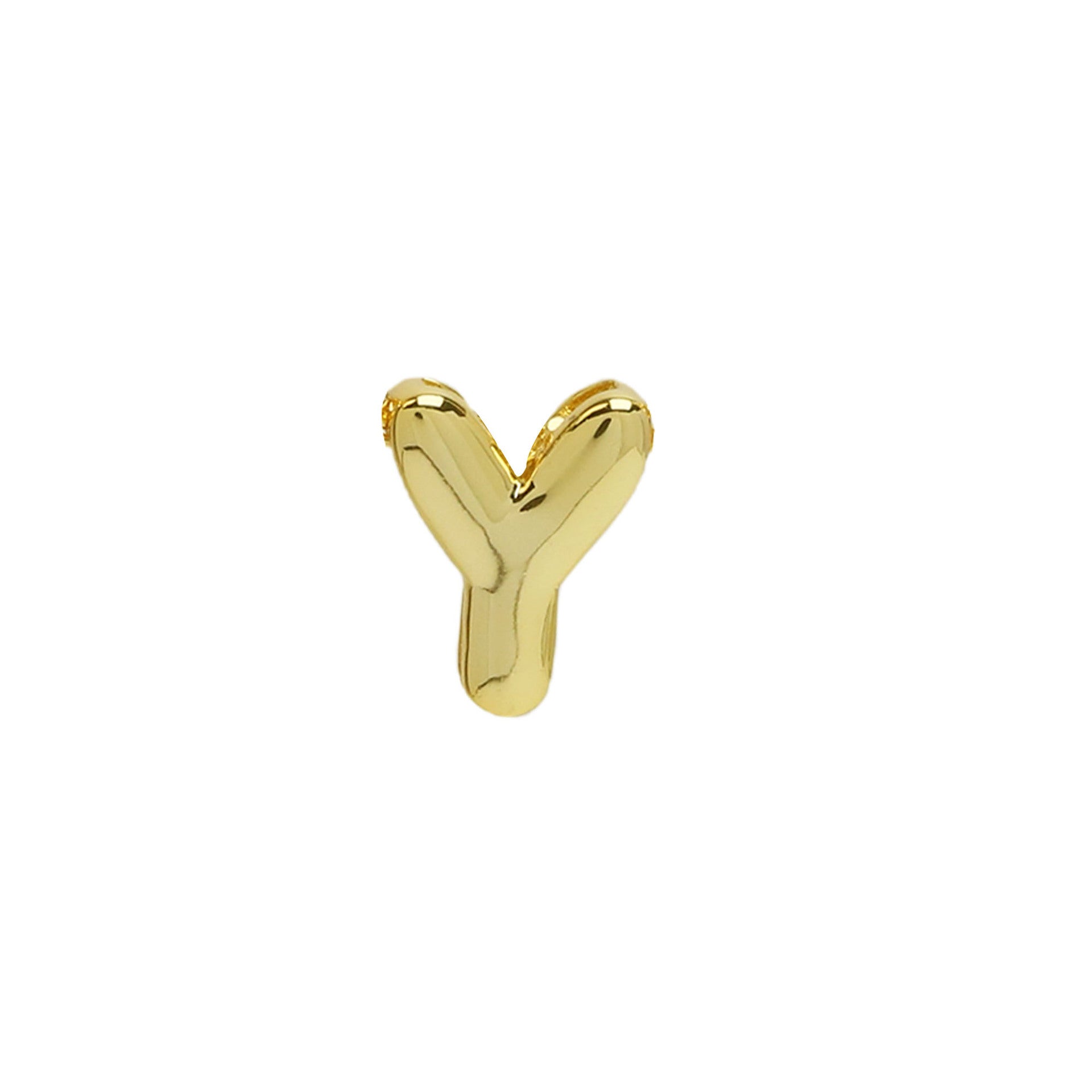18k Brass Smooth Surface Bubble DIY Combination Name Bracelet Letter Accessories