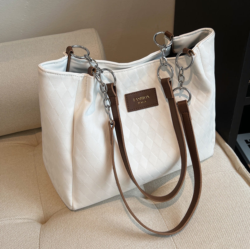 Rhombus Pattern Totes Chain Shoulder Bag
