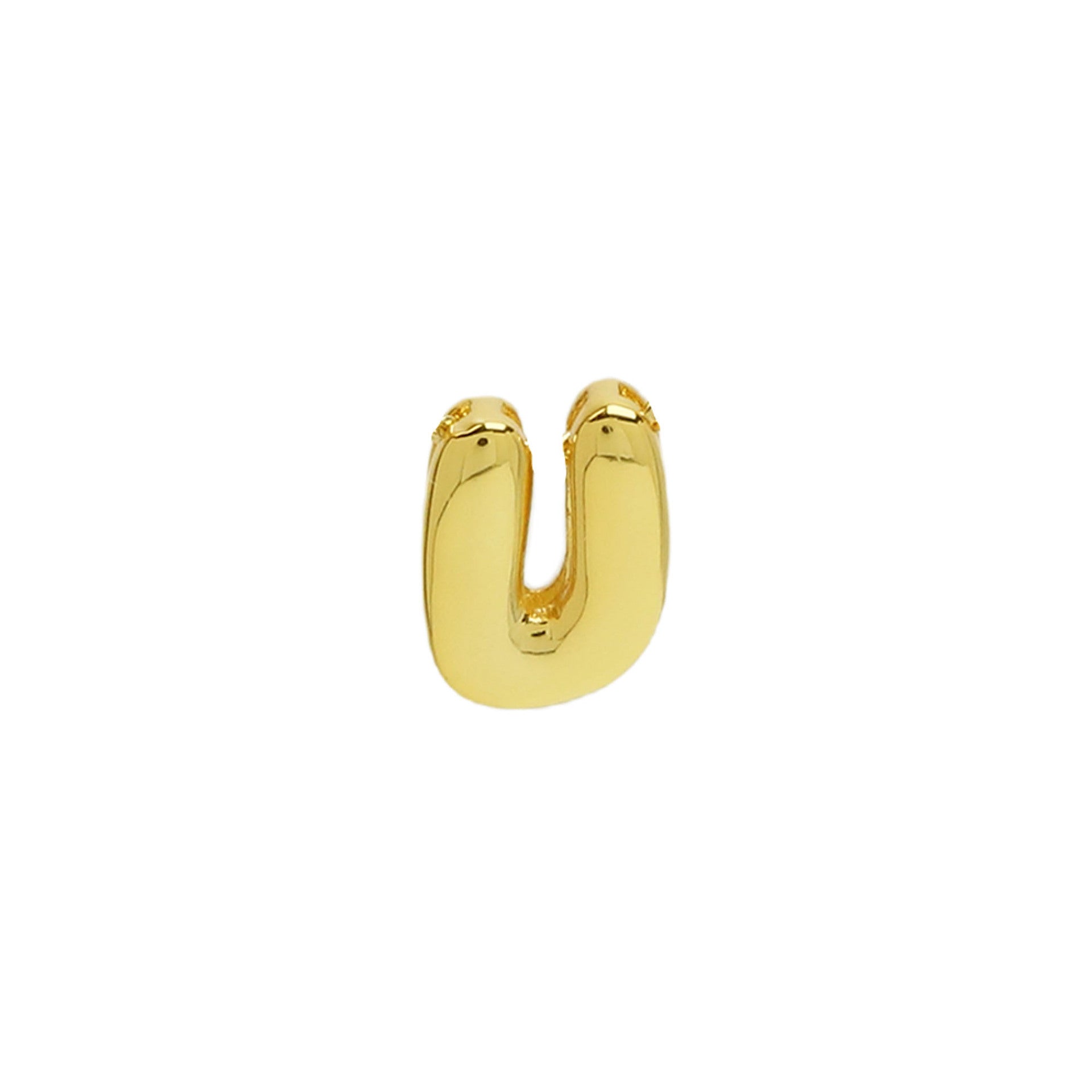 18k Brass Smooth Surface Bubble DIY Combination Name Bracelet Letter Accessories