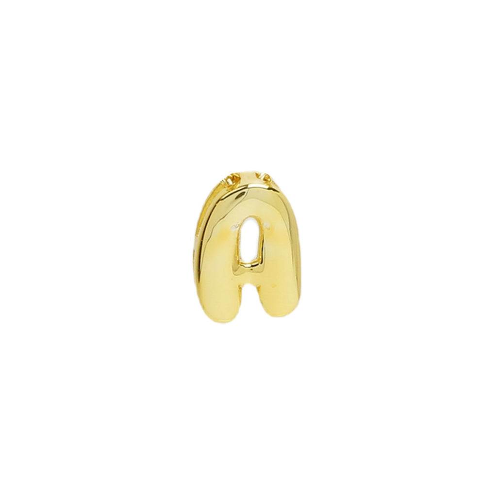 18k Brass Smooth Surface Bubble DIY Combination Name Bracelet Letter Accessories