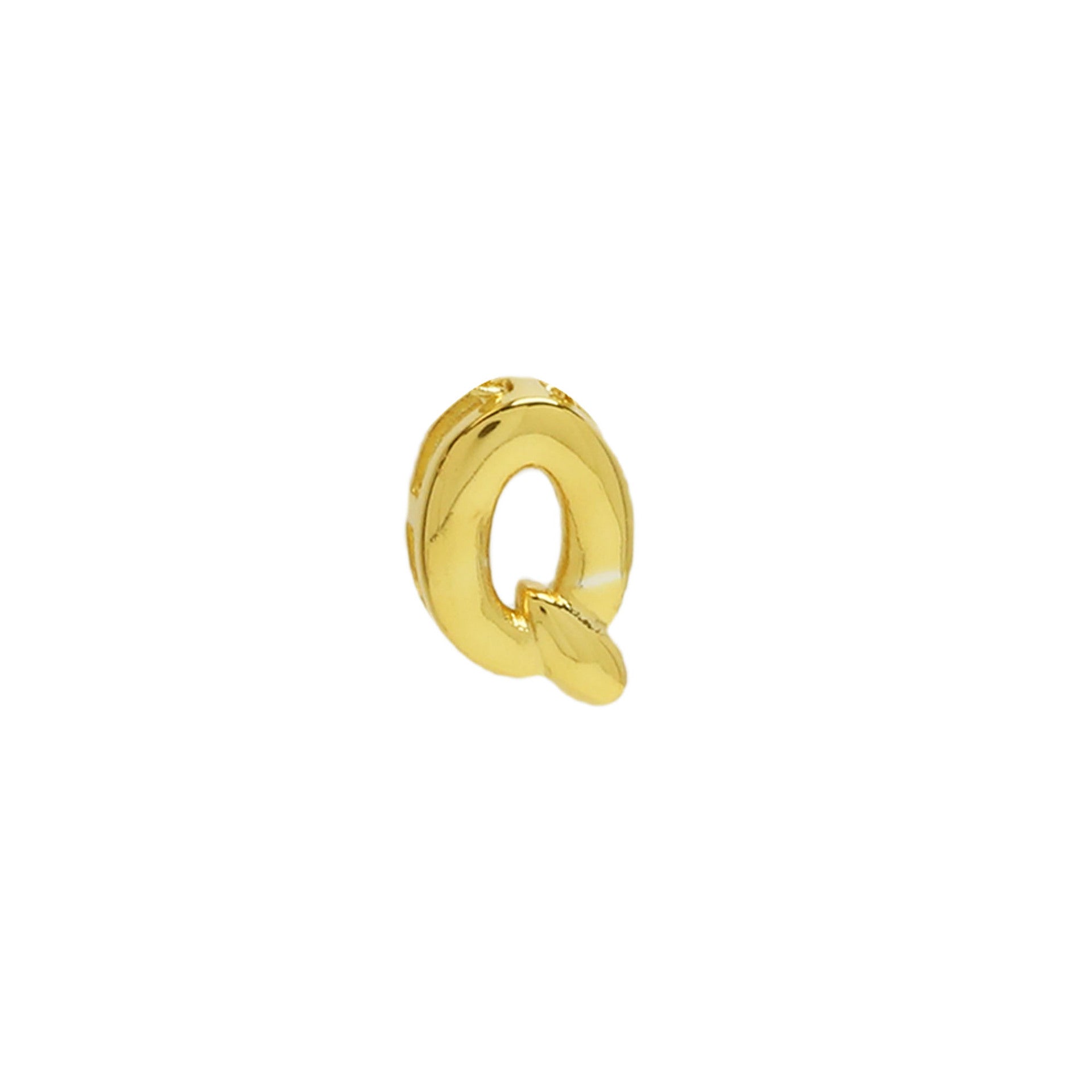 18k Brass Smooth Surface Bubble DIY Combination Name Bracelet Letter Accessories