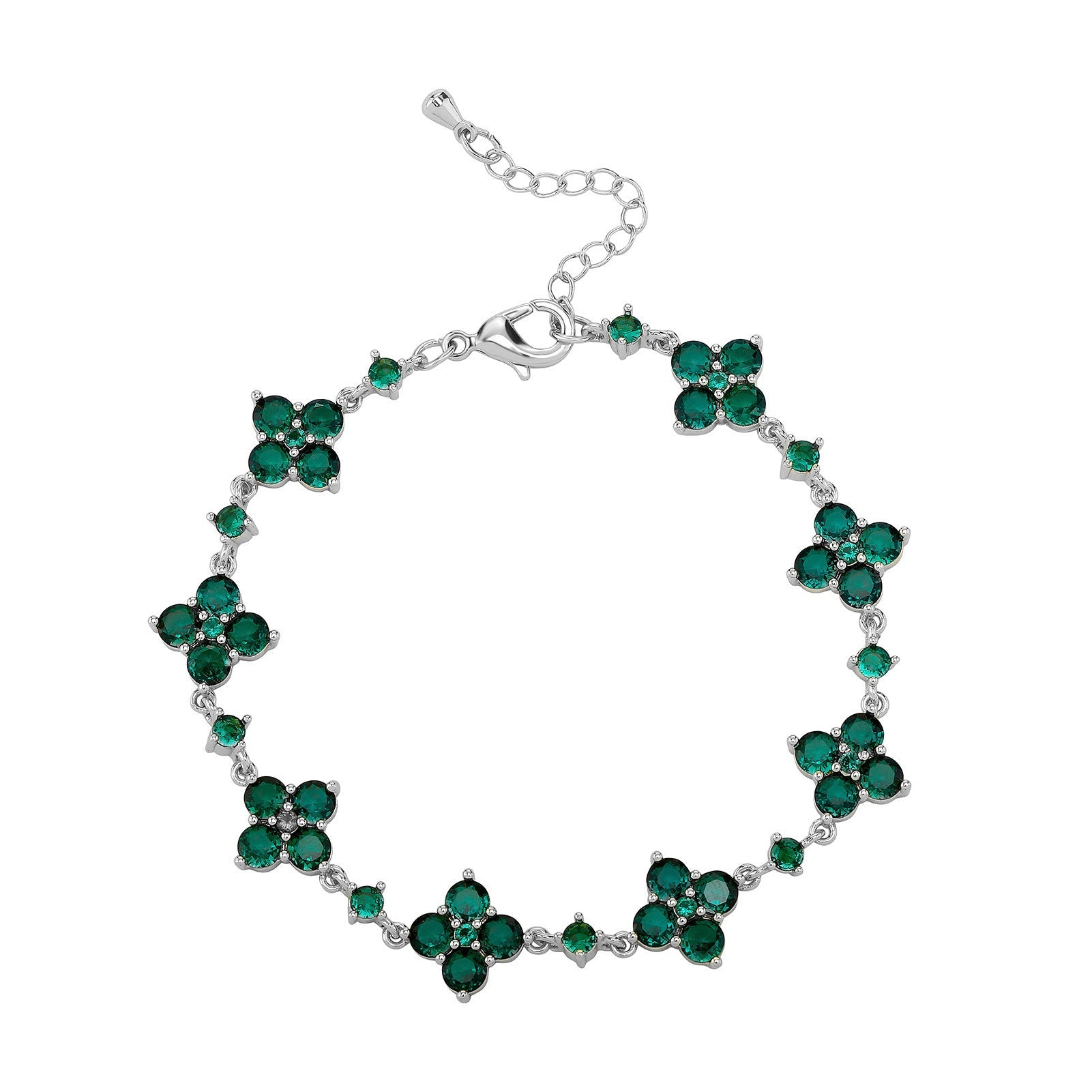 Flower Rhinestone Bracelet Light Luxury Sparking Zirconium High-grade Niche Bracelet Hand Jewelry