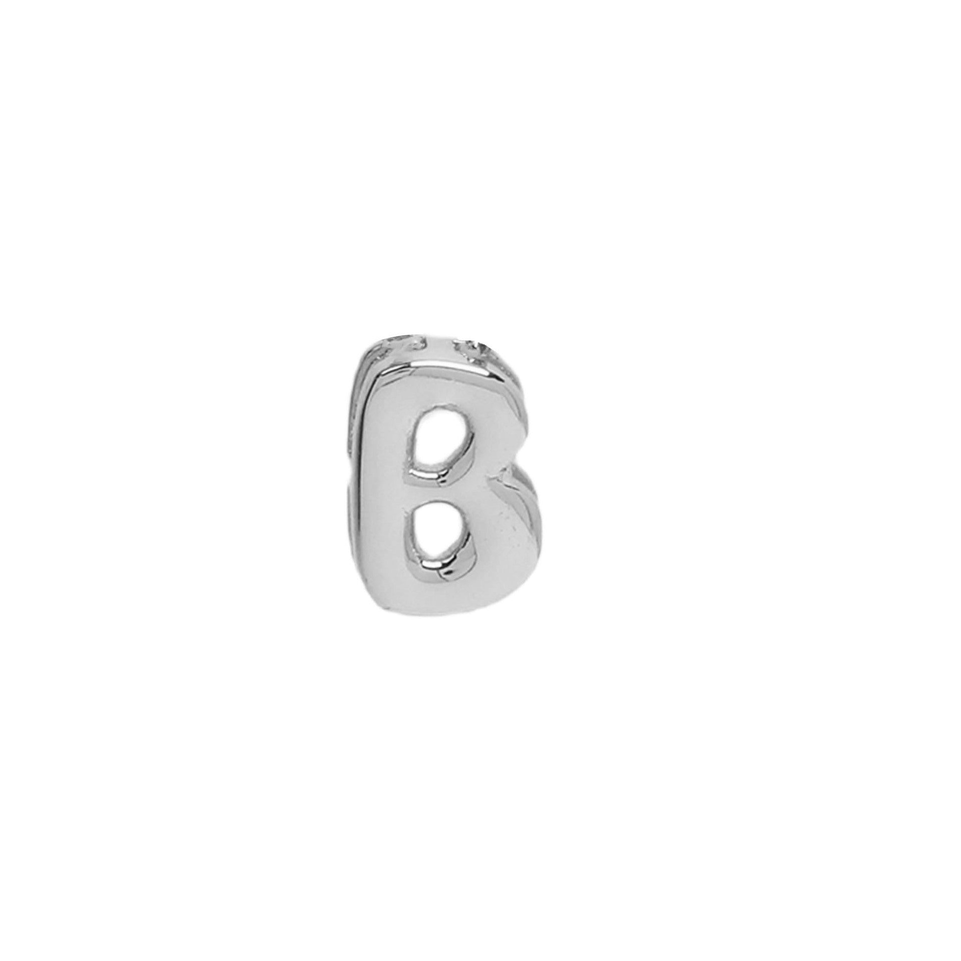 18k Brass Smooth Surface Bubble DIY Combination Name Bracelet Letter Accessories