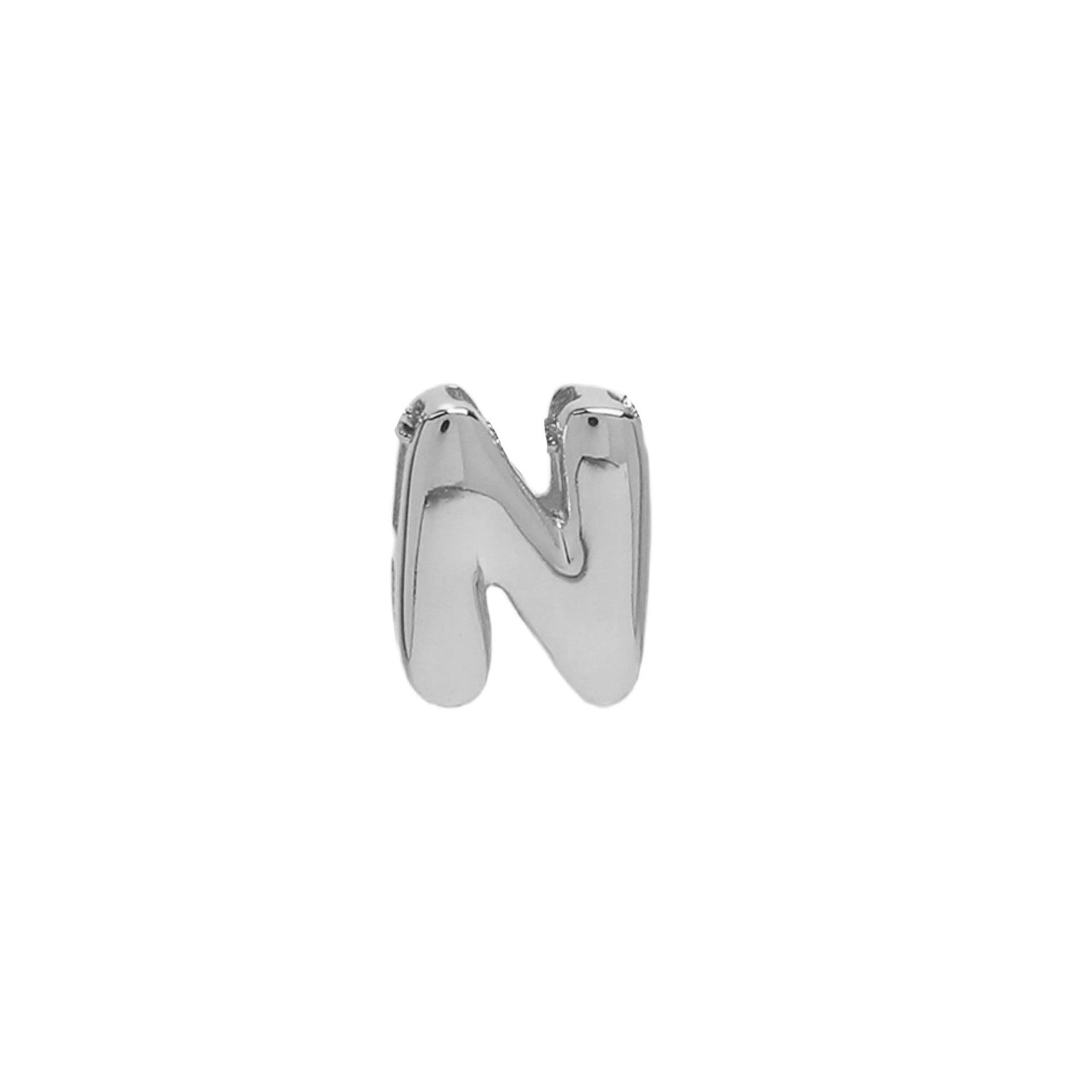 18k Brass Smooth Surface Bubble DIY Combination Name Bracelet Letter Accessories