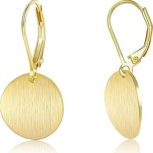 European And American Fashion Plated Wafer Droplet Type Women's Graceful Earrings