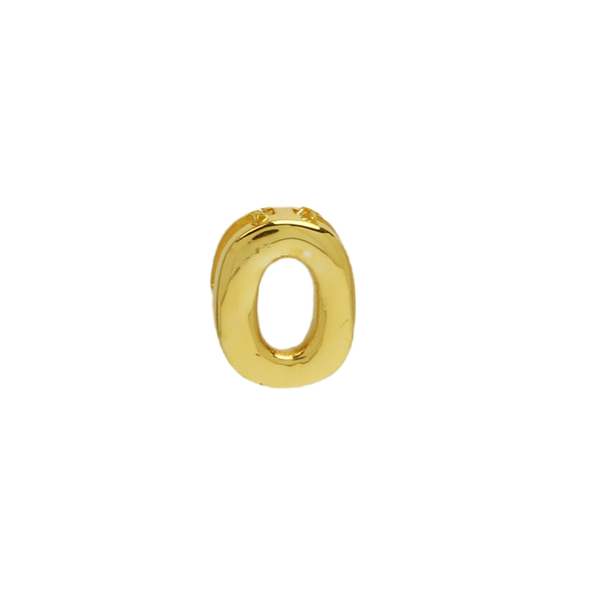 18k Brass Smooth Surface Bubble DIY Combination Name Bracelet Letter Accessories
