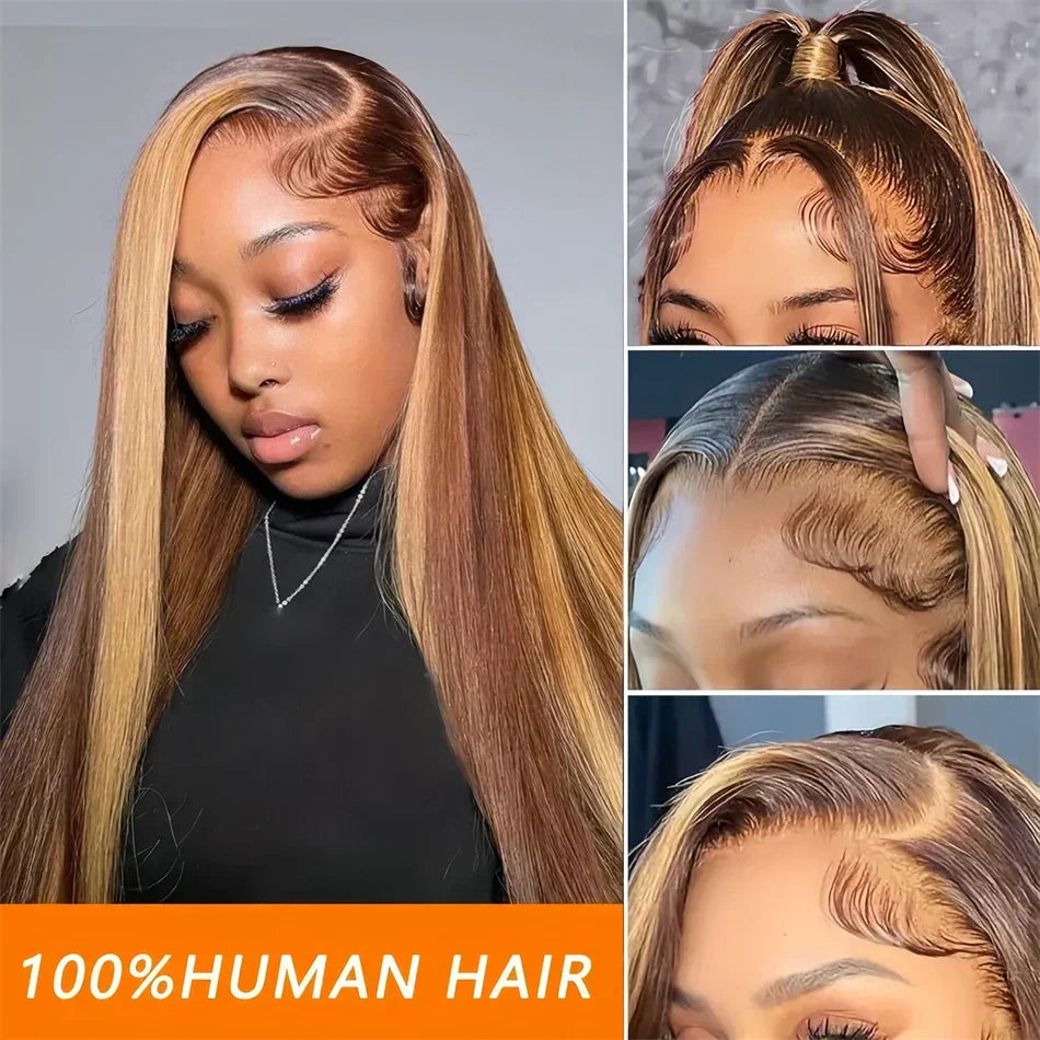 Colored Hd Lace Front Human Hair Wigs