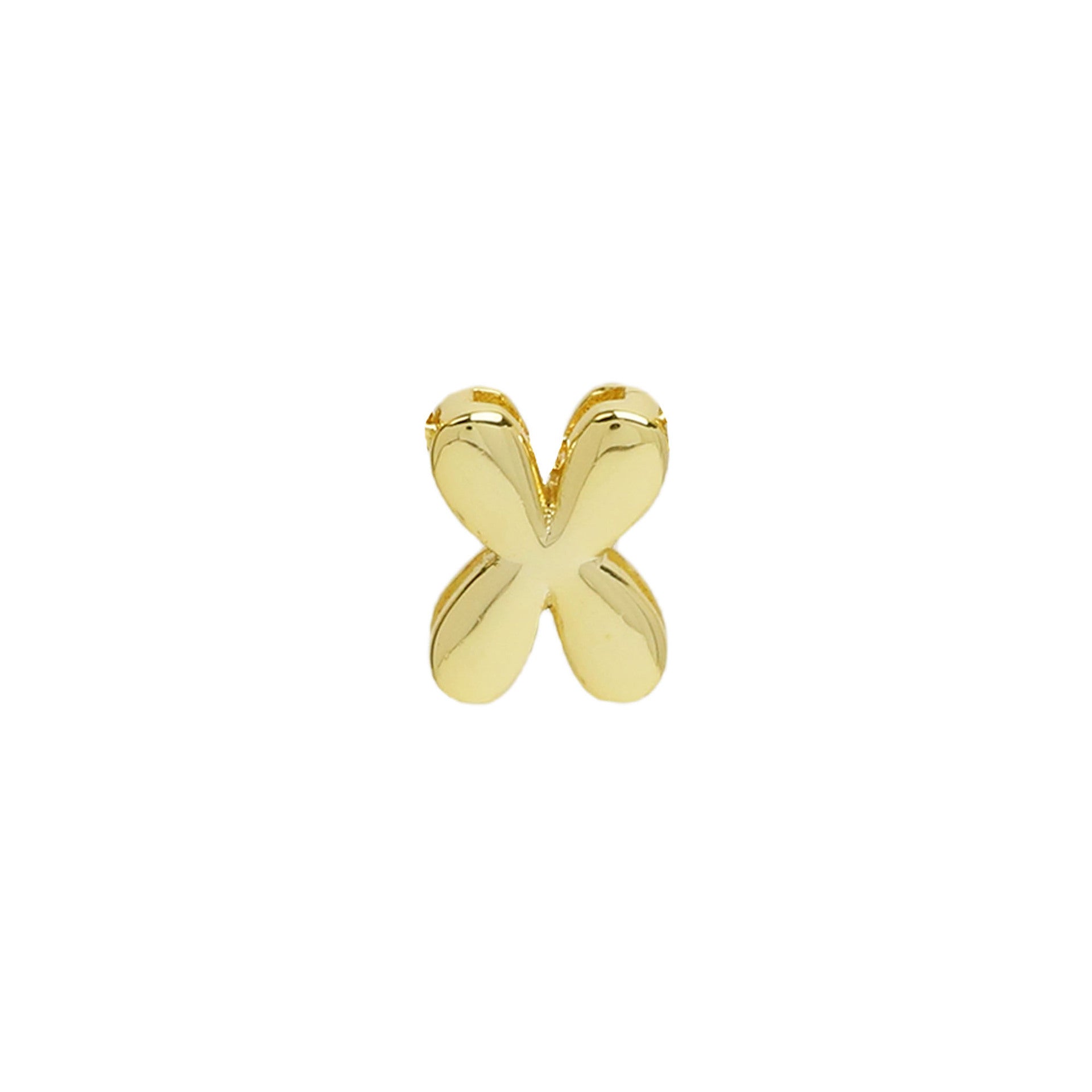 18k Brass Smooth Surface Bubble DIY Combination Name Bracelet Letter Accessories
