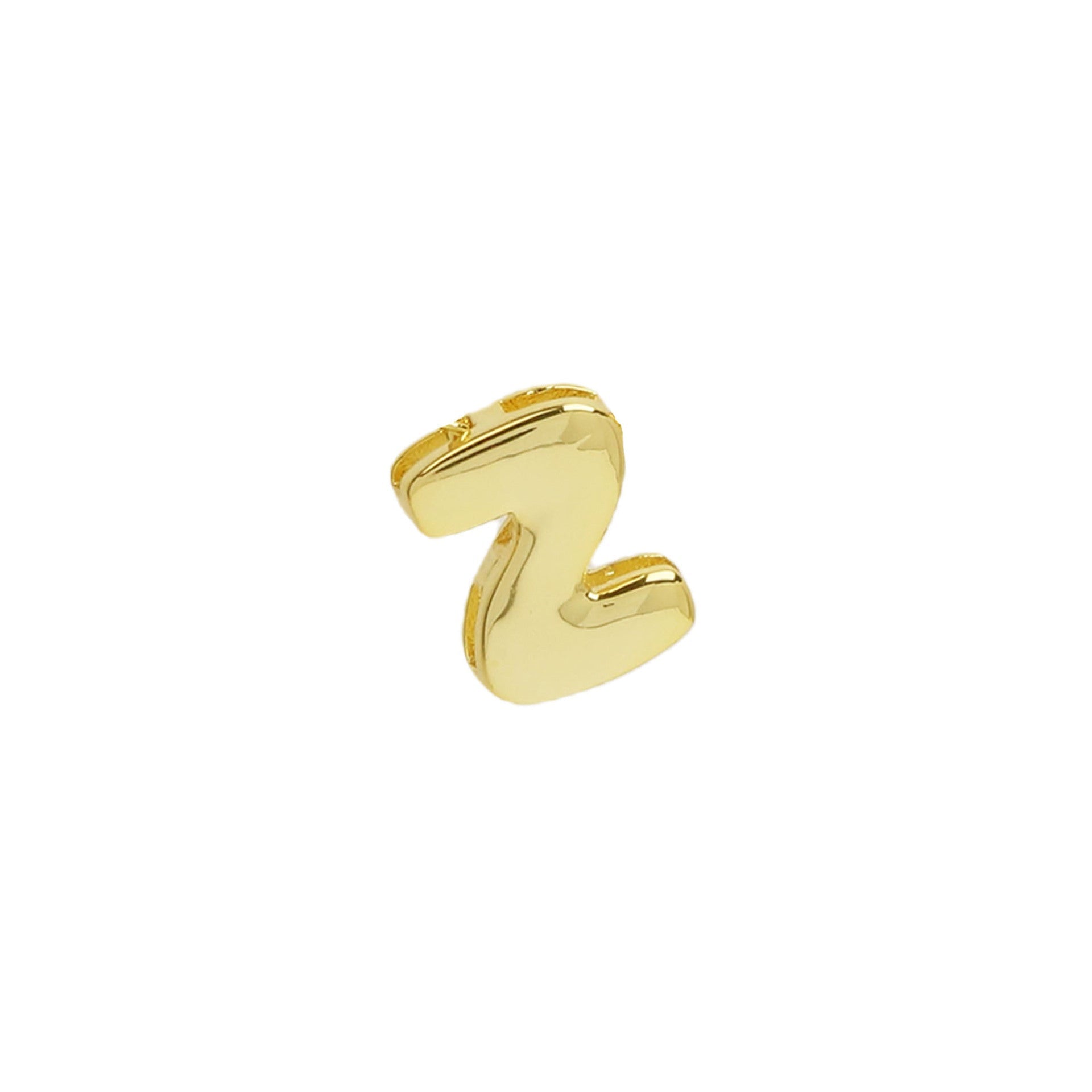 18k Brass Smooth Surface Bubble DIY Combination Name Bracelet Letter Accessories