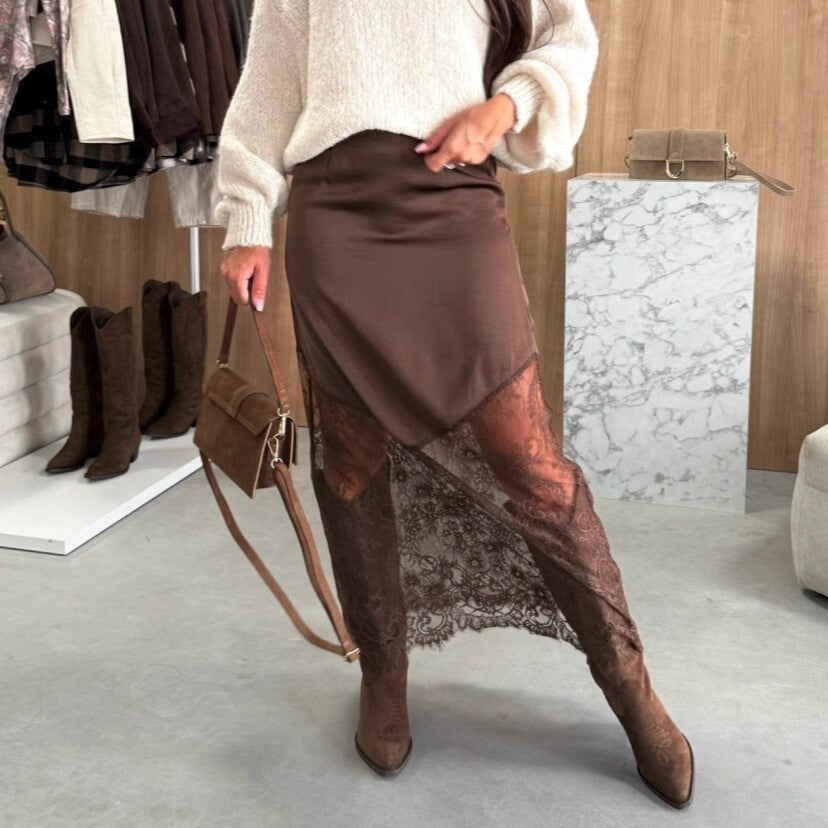Skirt Sexy Hot Girl Slimming Solid Color Sheath